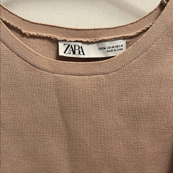 Zara Tan Sleeveless Women's Top - Picture 2 of 2